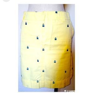 Lilly Pulitzer Embroidered Yellow Skirt